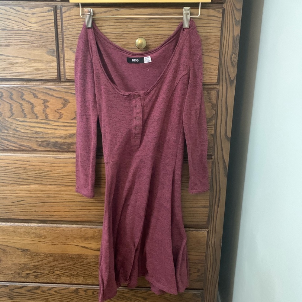 BTG/urban outfitters long sleeve button up dress
